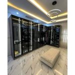 Kahraman Marangoz Gardırop Cam Kapak ışıklı